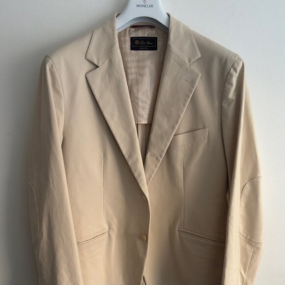 $5000 Loro Piana 3 Roll 2 Beige/ Cream Cotton Sport Coat/ Blazer/ Jacket - 44 - Picture 2 of 16